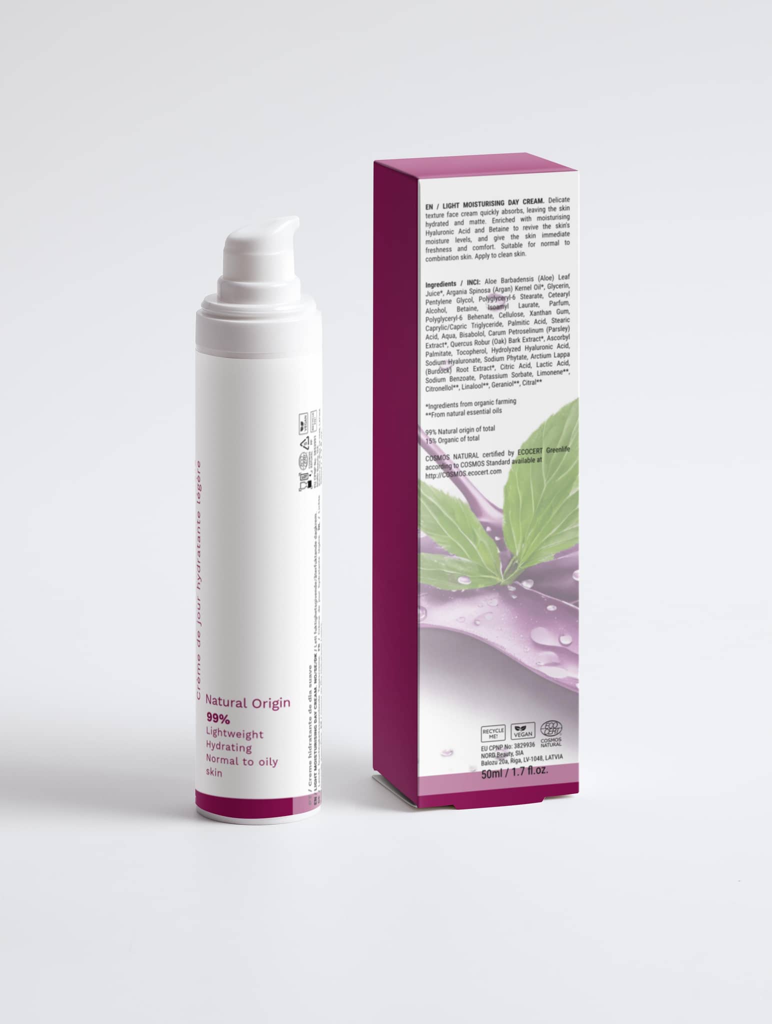 Creme de Dia Hidratacao suave | 50 ml | Unnamed Cosmetics - Unnamed Cosmetics